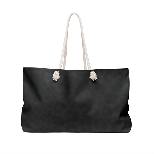 Black Leopard Print Weekender bag "RN"
